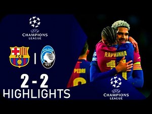 Ronald Araújo Goal | Barcelona vs Atalanta 2-2 Highlights | Champions League 2024/25