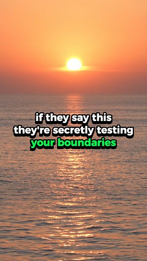 If they say THIS, they're secretly testing your boundaries Most people think boundaries get tested through big arguments or obvious disrespect. But the truth? The real tests are quiet — hidden inside everyday conversations. Today, I’ll reveal six phrases that seem harmless but are actually ways people measure how much control they have over you. The last one will change the way you see certain “helpful” people in your life. #boundaries #selfgrowth #toxicrelationships #mentalhealth #settingbounda