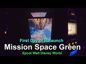 New Mission Space Green On Ride Complete POV with Queue First Day of Relaunch Epcot Disney World