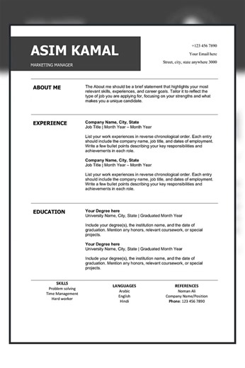 4 Simple CV Formats for Any Job | Free Templates