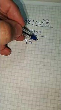 Step-by-step division of decimals