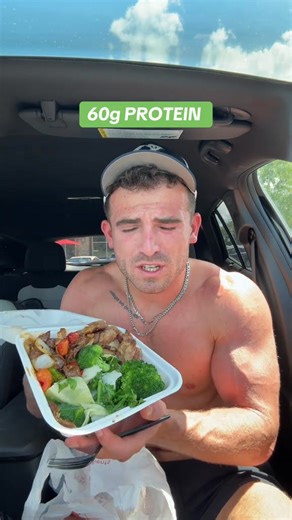 Panda Express High-Protein hack?? This meal is so good and so filling. Get a plate the black pepper sirloin steak, the grilled teriyaki, and the super greens for only 575 cals and 60g of protein! #nutrition #highprotein #fastfoodhacks | fitness ryno
