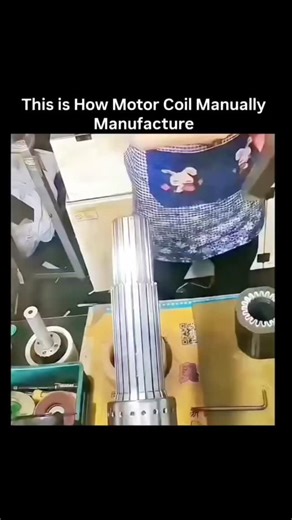 smartsciencefacts | Follow us s post captures process of motor coil manufacturing, specifically the insertion of enameled copper wire into an electric motor... | Instagram