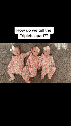 3.2K views · 38 reactions | Can you tell them apart I feel like they look really different now! #momtok #triplets #tripletgirls | Rene Moore | Facebook
