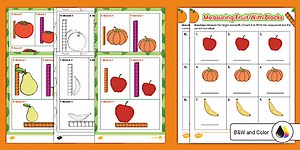 Kindergarten Measuring Fruit With Blocks Math Center Activity Pack