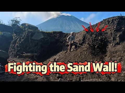 Breaking the Sand Wall by Hand — Life of Real Miners on Merapi