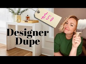 Designer Dupe: Luxury Waterfall Console DIY | DIY Wood Console Table | How to build this console