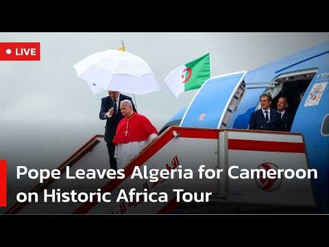 🔴LIVE: Pope Departs Algeria for Cameroon | First Major African Visit of 2026 Tour | AC1W
