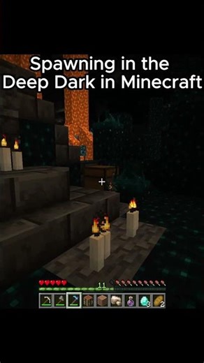 Spawning in the Deep Dark in Minecraft #minecraft