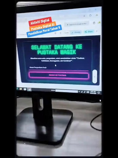 5K views · 37 reactions | Pustaka Digital AI Pendidikan Moral. Hari ni saya ajar murid Pendidikan Moral Tahun 6 bina pustaka digital AI mereka sendiri Topik: Dedikasi. Saya cuma tunjuk cara prompt dan bagaimana AI boleh bantu mereka hasilkan buku digital yang menarik. Isi, idea dan nilai semuanya datang dari murid sendiri. #AIinEducation #SKHolyTrinity #GeminiAI #nilaimurni #AIuntukpelajar | Teacher Vironica | Facebook