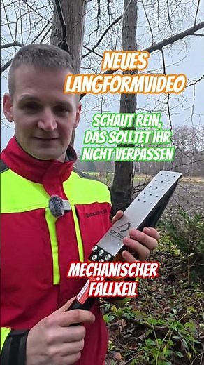 Tree felling with a mechanical felling wedge from GM Tech #chainsaw #forestry