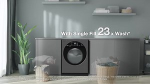 Hitachi’s washing machine Auto Dosing technology is here to reduce time, energy and expense of washing. Smart sensors will automatically measure and dispense detergent and softener by load weight. One time fill for up to 24 washes – seamless efficiency! #Autodosing #WashingMachine #HitachiWashingMachine #HomeAppliances | Hitachi Home Appliances