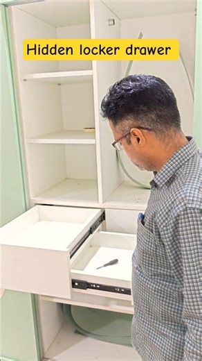 hidden locker drawer, #shorts​ #secretlocker​ #mysterybox​ #secretcompartment​ #interiorwork_nasir