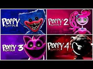 Poppy Playtime Chapters 1 2 3 4 Full Gameplay Walkthrough & All Endings (No Commentary, 4K Ultra HD)