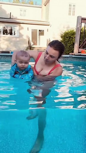 Swimming Pool Fun: Baby's First Floating Experience
