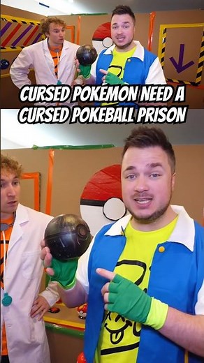 I made a CURSED POKEBALL to capture cursed legendary pokemon for our boxfort prison!