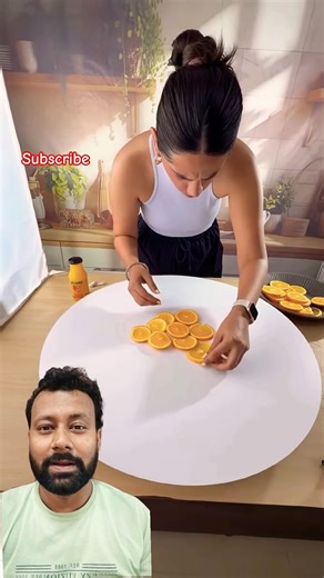 loved cutting orange making juice