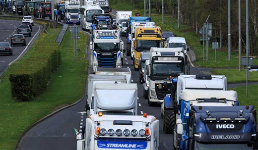 Traffic chaos across Ireland as fuel protest convoys hit major routes