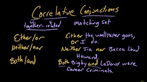 Correlative conjunctions