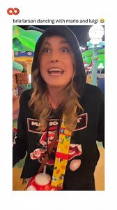 141K views · 1.1K reactions | Brie Larson has a blast at Super Nintendo World  #BrieLarson #SuperNintendoWorld #marioandluigi #supermariobros #supermario | The Hook | Facebook