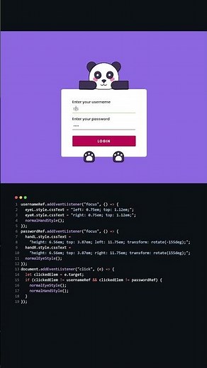 IMPOSSIBLE Login Form Animation Using JavaScript!