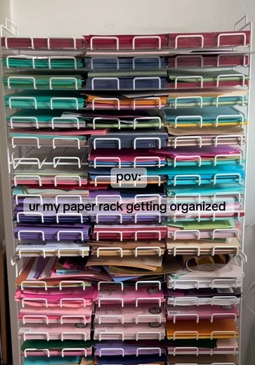 so do u feel organized or no also realized while editing I should’ve started adding them back backwards 😭😭crying but this took way too long to edit also 99.9% of this paper is from @Michaels Stores that I’ve been accumulating for the last 4-5 years lol #paper #fyp #cardstock #asmr #organization #organize #colorcustomizer #colorcoordinated #satisfying #crafts #michaels #makeitwithmichaels #foryou #foryoupage #parati #crafts #cricutprojects #cricutcraft #craftroom #craftroomorganization #craftin