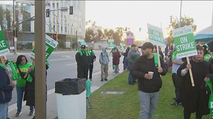 Thousands of UCSD health workers walk off the job Wednesday morning