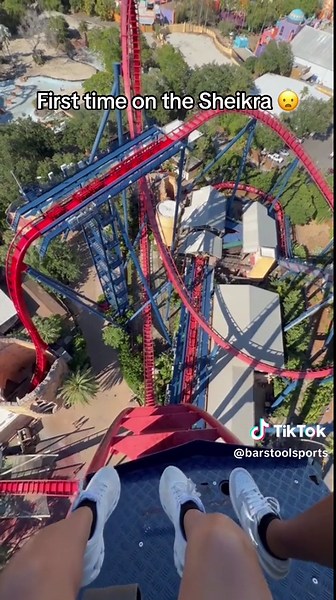SheiKra roller coaster POV first time ride