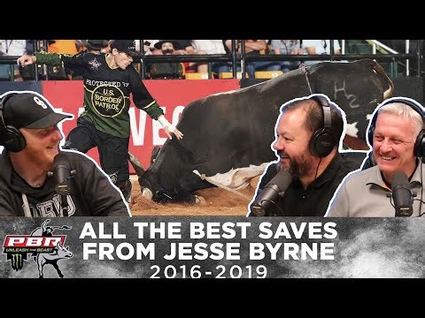 CRAZY Bull Riding Saves!! Jesse Byrne | OFFICE BLOKES REACT!!