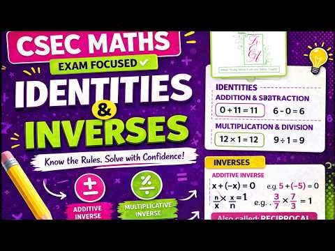 CSEC Maths – Identities & Inverses | Lesson 5