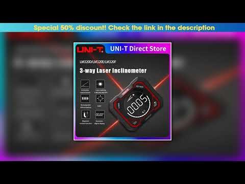 New Arrival UNIT LM320F Laser Digital Protractor Angle Measure Inclinometer 3 strips Laser Level Bo