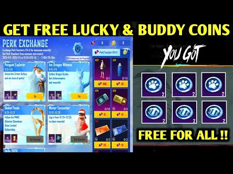 😍GET FREE LUCKY COINS & COMPANION COINS | HOW TO GET PERK VOUCHER FREE UNLIMITED IN PUBG MOBILE🔥