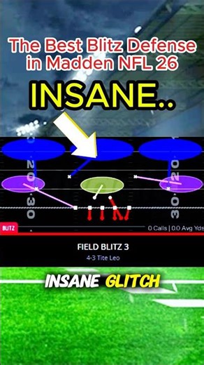 This Blitz is INSANE in Madden 26! 🔥 (GLITCHY) #shorts