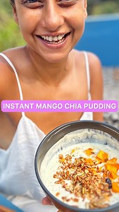 INSTANT MANGO CHIA PUDDING Did you think that you HAD to soak a chia pudding overnight? I did too!! Till one day I forgot and made it in the morning and in 15 min it tastes exactly the same 😂 ok maybe a little runnier but otherwise exactly the same!! And 💯 true story- if there was a breakfast I could eat every day, especially right now in the summer, it’s a chia pudding. Here’s why- - protein good fat boost breakfast (esp vegetarians pls do consume chia seeds for the ALA and complete protein -