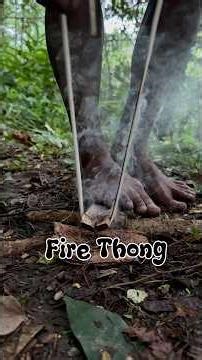 Fire rope using rattan and bamboo fire board with gaps #primitivefirelighting #bushcraft