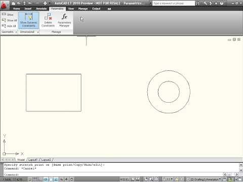 AutoCAD LT 2010 Demo: Parametric Drawing