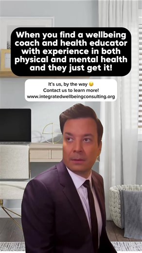 When you find a wellbeing coach and health educator with experience in both physical and mental health and they just get it… ✨ It’s the educational and professional experience in mental health, public health, and health education ✨ No “just think positive.” No one-size-fits-all approach. No separating the body from the brain like they’re unrelated roommates. Just real, person-centered, evidence-based support that understands: • your stress shows up in your body • your health is shaped by your en