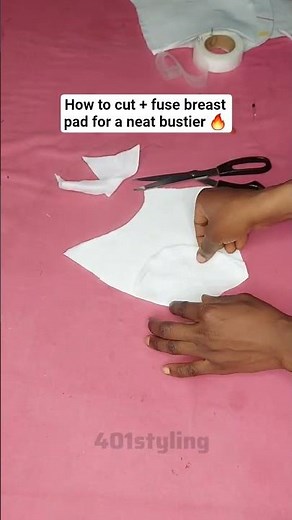 How to Cut and Fuse Breast pad to Bustier | Bra cup Hack