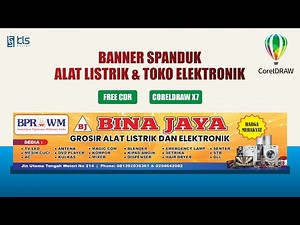 Free CDR - Cara Membuat Desain Banner Toko Elektronik #klsdesign