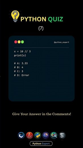 🐍 Python Quiz (7) | What Is the Output? #shorts #coding #programming #python #pythonquiz#learnpython