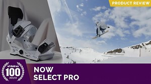 The NOW Snowboarding Select Pro Snowboard Bindings - Selected for the Whitelines 100 Snowboard Awards When NOW first came along over a decade ago, a lot of the early adopters appeared to be BC-based pow-chasing contemporaries of founder and 90s hellman JF Pelchat. While it was nice to see a whole pro team essentially composed of riders no longer in the first flush of youth, most of them would be more likely to throw their back out than throw a double backflip. That’s all changed now, though; as 