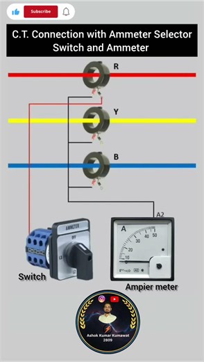 How to connect ct in ammeter ct connection with ammeter