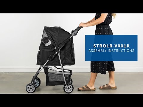 STROLR-V001K Four Wheel Pet Stroller Assembly by VIVO