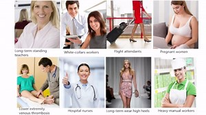 Thigh High Compression Stockings Closed Toe for Men & Women, Opaque, KEKING 15-20mmHg Graduated Compression Leg Support Hose with Silicone Band - Swelling, Varicose Veins, Edema, DVT, Beige XX-Large