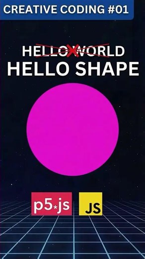 Think Coding is Hard? Watch This... 😲 (p5.js Lesson 1) #creativecoding #p5js #javascript