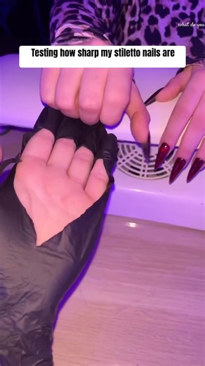 Testing how sharp my stiletto nails are #nails #nailart #naildesigns #nailpolish