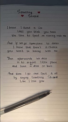 Something Stupid ~ lyrics ~ Robbie Williams&Nicole Kidman #80smusic #music #love #song#lyrics#foryou