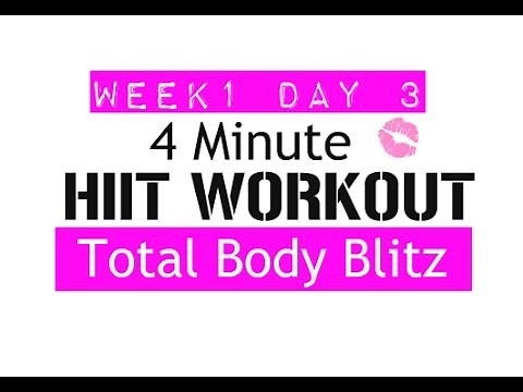 HIIT WORKOUT 4 MINUTES - Total Body Blitz