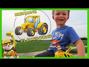 Rubble Paw Patrol adventure on the farm for kids | Tractors for children
