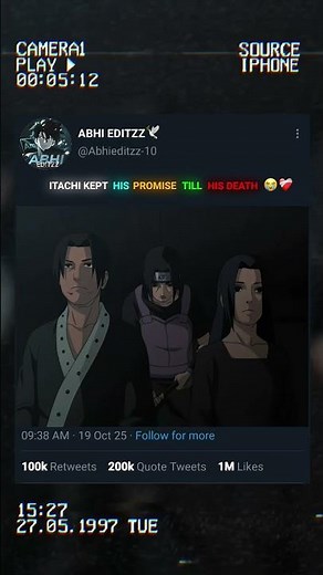 ITACHI'S SAD MOMENT😭❤‍🩹